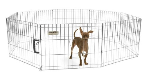 Precision Pet Products Exercise Pen Silver 1ea/18 in