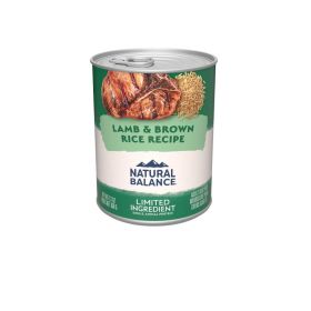 Natural Balance Pet Foods Limited Ingredient Canned Dog Food Lamb & Brown Rice 13oz