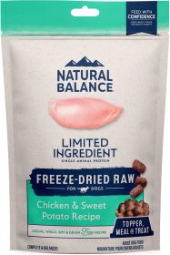 Natural Balance Pet Foods L.I.D. Freeze Dried Raw Dog Food Chicken & Sweet Potato 6oz
