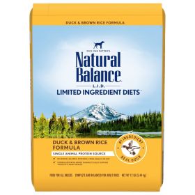 Natural Balance Pet Foods Limited Ingredient Reserve Dry Dog Food Duck & Brown Rice 12lb