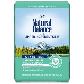 Natural Balance Pet Foods Limited Ingredient Grain Free Dry Dog Food Chicken & Sweet Potato 12lb