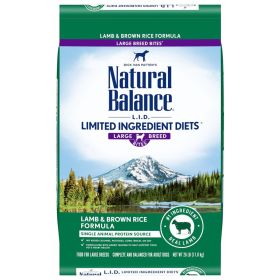 Natural Balance Pet Foods Limited Ingredient Large Breed Dry Dog Food Lamb & Brown Rice 26lb