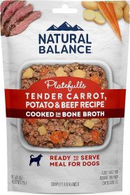 Natural Balance Pet Foods Original Ultra Platefulls Wet Dog Food Pouch Tender Beef & Potato Recipe 9oz