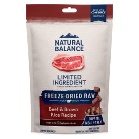 Natural Balance Pet Foods L.I.D. Freeze Dried Raw Dog Food Beef & Brown Rice 6oz