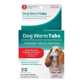 Durvet Dog Worm Tabs 26-60 Lb-2 count