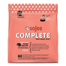 Sojos Complete Grain-Free Adult Pork Recipe Freeze-Dried Raw Dog Food, 7 Lbs