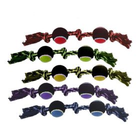 Multipet Nuts for Knots 3-Knot Rope With 2 Tennis Balls Dog Toy Assorted 1ea/20 in