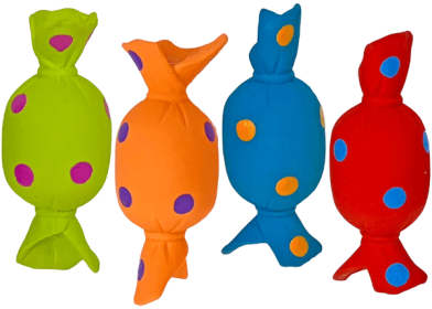 Multipet Latex Candy with Squeaker Dog Toy Assorted 1ea/3 in