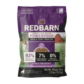Redbarn Pet Products Gently Air Dried Powerfood Skin & Coat Health Dry Dog Food Lamb & Fish, 12ea/2.5 oz, Sample