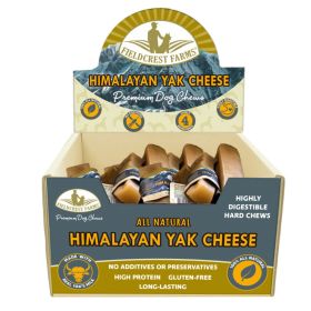 Fieldcrest Farms Himalayan Yak Cheese Dog Chew Display 24ea/XL