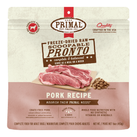 Primal Dog Freeze-Dried Pronto Pork 16oz.