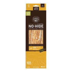 EARTH ANIMAL DOG NO-HIDE PEANUT BUTTER ROLLS LARGE VALUE 3 PACK
