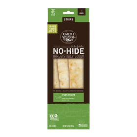 Earth Animal Dog No - Hide Original Collection Pork Strips Value Pack - 10 Pack