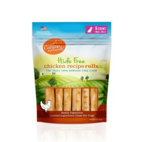 Canine Natural Hide Free 2.5" Chicken Mini Roll 6Pk