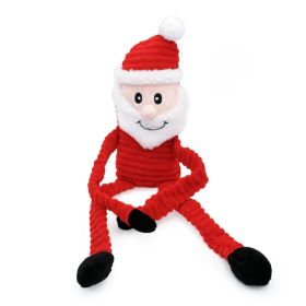 Zippypaws Holiday Crinkles Santa Red/White Jumbo