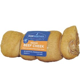 Barkworthies Beef Cheek Roll Dipped in Peanut Butter Dog Treat 6ea/LG