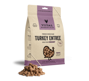 Vital Essentials Dog Freeze-Dried Mini Nibs Turkey 14oz.