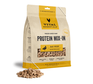 Vital Essentials Dog Freeze Dried Topper Duck 18oz.