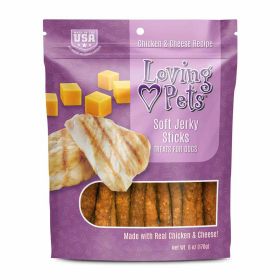 Loving Pets Soft Jerky Sticks Dog Treat Chicken  Cheese, 1ea/6 oz