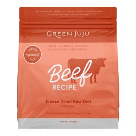 Green Juju Dog & Cat Freeze-Dried Raw Grain Free Limited Ingredient Diet Beef 14oz.