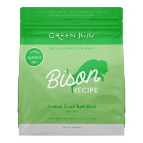 Green Juju Dog & Cat Freeze-Dried Raw Grain Free Limited Ingredient Diet Bison 14oz.