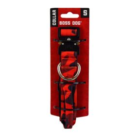 Boss Dog Tactical Adjustable Dog Collar Red Camo, 1ea/Small, 13-16 in