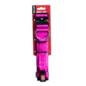 Boss Dog Tactical Adjustable Dog Collar Hot Pink, 1ea/LG