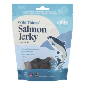 Otis Dog Wild Things Wild Alaskan Salmon Jerky 4oz.