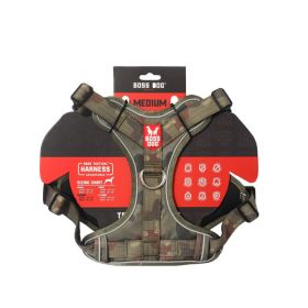 Boss Dog Tactical Dog Harness Green Camo, 1ea/MD