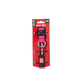 Boss Dog Tactical Adjustable Dog Collar Hot Pink, 1ea/XS, 11-14in.