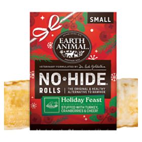 Earth Animal Dog No - Hide Seasonal Collection Holiday Feast Rolls Small - 20 Count