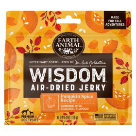 Earth Animal Dog Wisdom Air - Dried Jerky Pumpkin Spice Recipe 4oz.