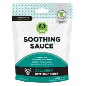 Stashios Soothing Sauce Bulk Collagen Beef 3oz.  3 packs