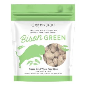 Green Juju Dog & Cat Freeze-Dried Grain Free Whole Food Bite Bison Green Toppers 6oz.