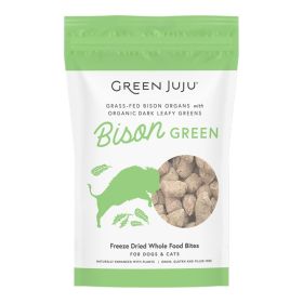 Green Juju Dog & Cat Freeze-Dried Grain Free Whole Food Bite Bison Green Toppers 2.5oz.