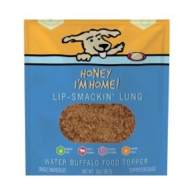 HONEY I'M HOME DOG NATURAL WATER BUFFALO LIP-SMAKIN' LUNG FOOD TOPPER