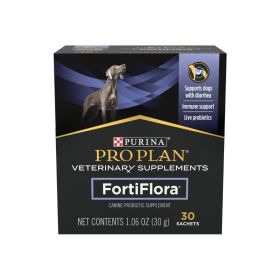 Purina Pro Plan Veterinary Diets FortiFlora Powder Probiotic Digestive Supplement for Dogs, 30 count
