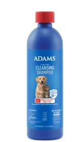Adams Flea & Tick Cleansing Shampoo for Cats and Dogs, 12 ounces