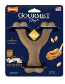 Nylabone Gourmet Style Strong Wishbone Dog Chew Toy Peanut Butter Small/Regular - up to 25 Ibs.