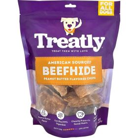 Treatly American Beefhide Chips Peanut Butter 22oz.