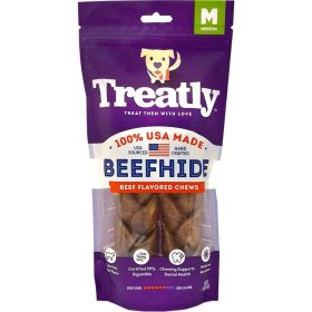 Treatly 100% USA Beefhide Braids Beef 7in. 2 Pk