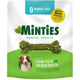 Vetiq Minties Dental Bone For Dogs Medium/Large 6.4oz. - 8count
