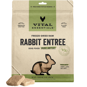 Vital Essentials Dog Freeze-Dried Mini Patties Rabbit 14Oz