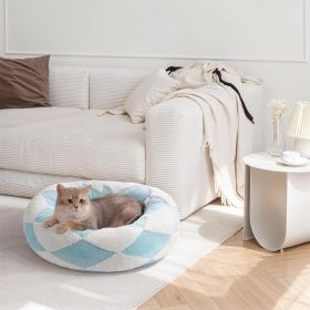 MEWOOFUN Donut Cat Bed For Indoor Cats - Round Washable Plush Pet Bed With Jacquard Shaggy Fabric & Non-Slip Bottom, Calming Small Dog Bed For Puppy & (Option: WP158)