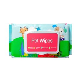Dog And Cat Wet Wipes, Fragrance Free, Plant.based  SKIP THE BATH Gentle Cleansing AndDeodorizing,Hypoallergenic, Wipes For PawsEars, Fur, Eye Ducts A (Option: 4PCS)